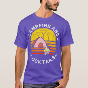 Camiseta Camping Campfire and Cocktails