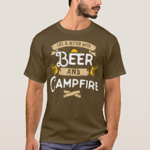 Camiseta Camping Campfire Beer