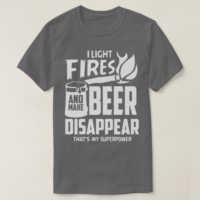 Camiseta Camping Campfire Beer 2 (Frente do Design)