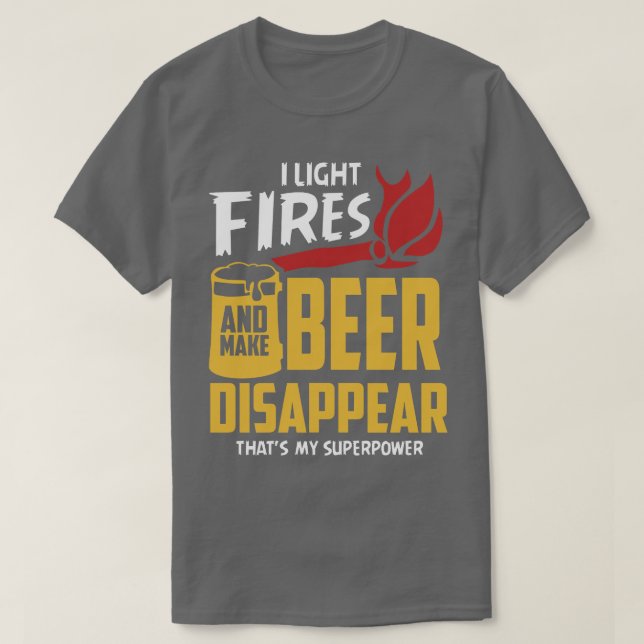 Camiseta Camping Campfire Beer 5 (Frente do Design)