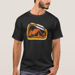 Camiseta Camping Campfire Rock Subindo