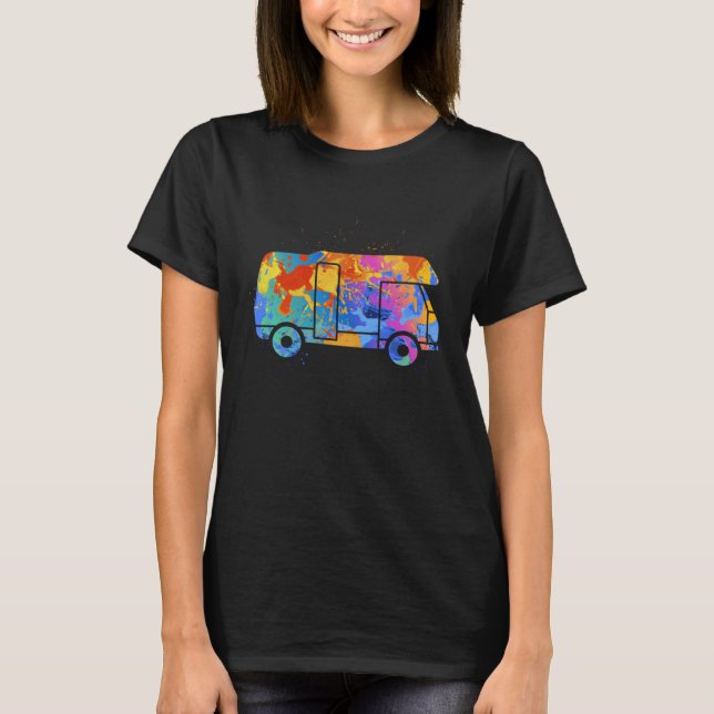 Camiseta Camping Car Graphic  Women Kids Camper Clothing  1 (Frente)