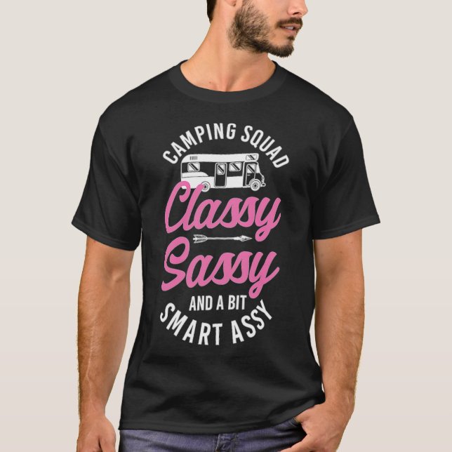 Camiseta Camping Classy Sassy Smart é a melhor internet do  (Frente)
