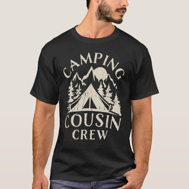 Camiseta Camping Cousins Crew Family Reunion Road Matc (Frente)