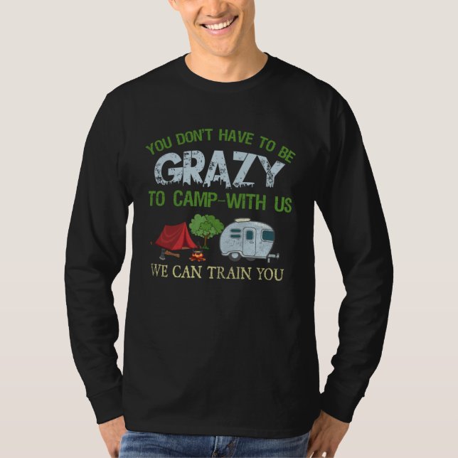 Camiseta Camping  Crazy Camping Joke (Frente)