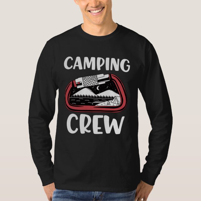 Camiseta Camping Crew  Family Camping Trip Camping Carabine (Frente)