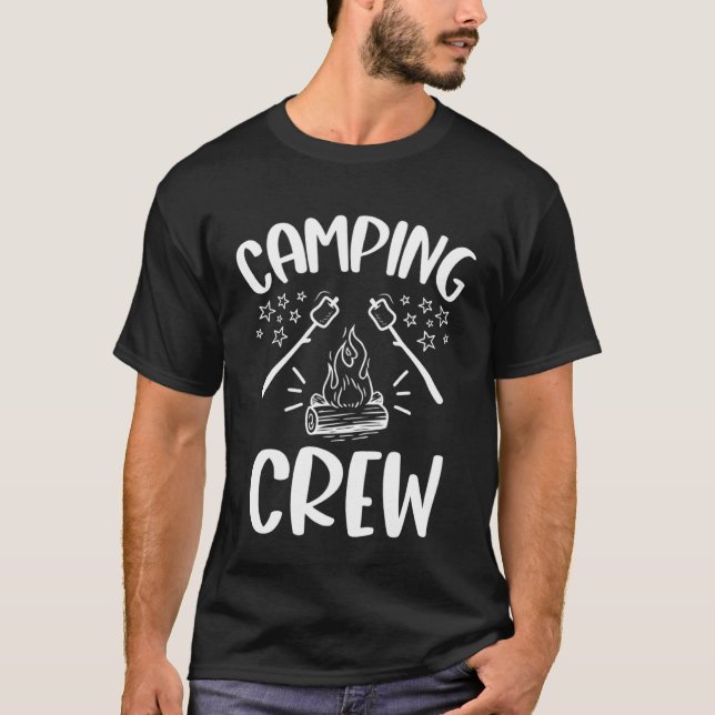 Camiseta Camping Crew  Family Camping Trip Smores I Camp No (Frente)