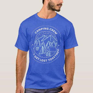 Camiseta camping crew lets get lost together