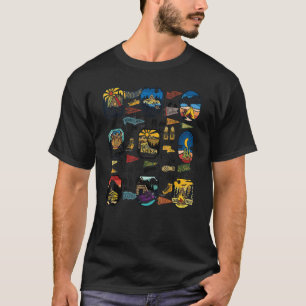 Camiseta Camping Cute Hike Legal Caminho Férias de Montanha