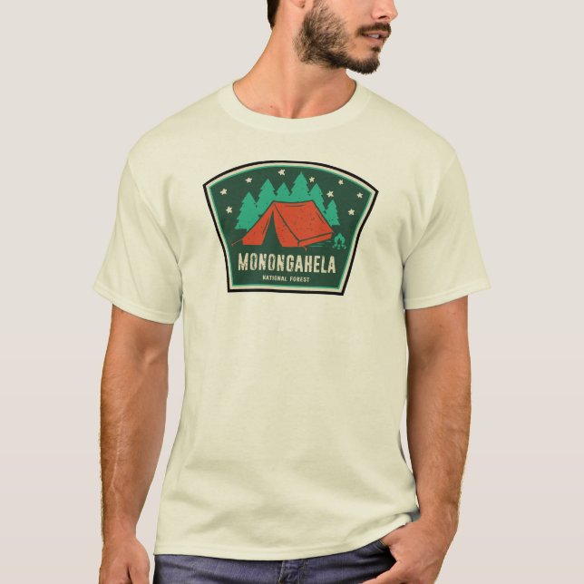 Camiseta Camping da Floresta Nacional de Monongahela na Vir (Frente)