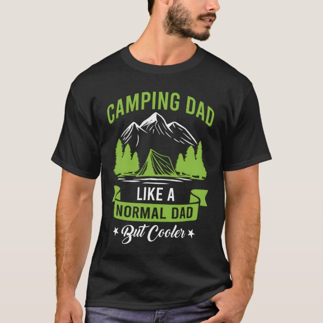Camiseta Camping Dad like a normal dad but cooler Happy Cam (Frente)
