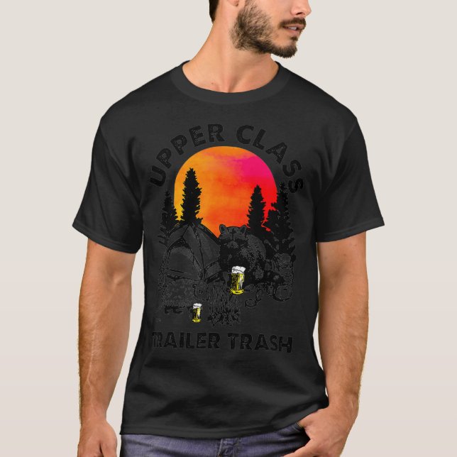 Camiseta Camping de gambá-de-coleira-lixo (Frente)
