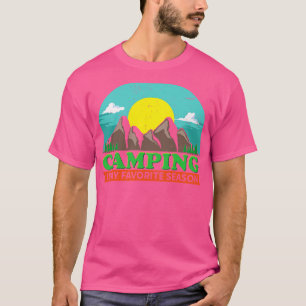 Camiseta Camping é a minha estação favorita