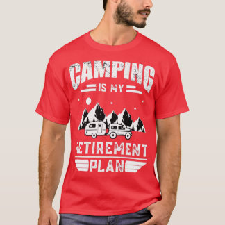 Camiseta Camping é meu plano de aposentadoria Summer acampa
