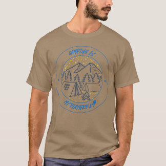 Camiseta Camping é minha área de recreação estrelas retrô