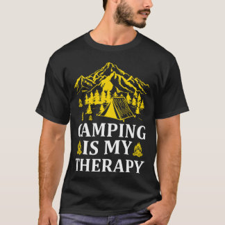 Camiseta Camping é Minha Terapia engraçado