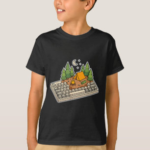 Camiseta Camping engraçado feliz caminhante de mochila ao a