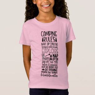Camiseta Camping engraçado, regras de acampamento