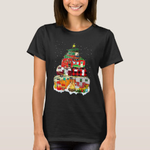 Camiseta Camping Feliz Natal Árvore Barraca Família Xmas Pi