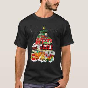 Camiseta Camping Feliz Natal Árvore Barraca Família Xmas Pi