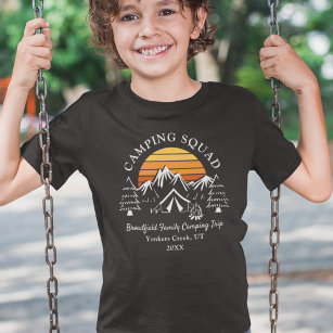 Camiseta Camping Férias Personalizadas Combinação Familiar