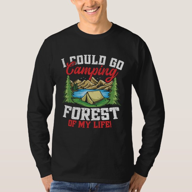 Camiseta Camping Forest Of My Life  Hiking Camping Men Wome (Frente)