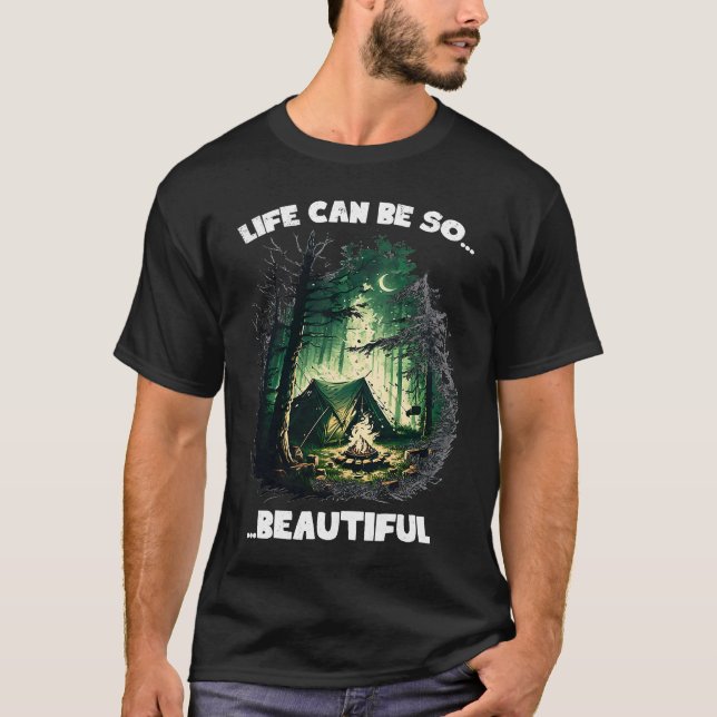 Camiseta Camping Forest World Explore Backpacker Nature Dez (Frente)