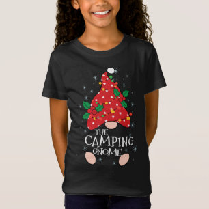 Camiseta Camping Gnome Figurume Família Correspondente a Cr