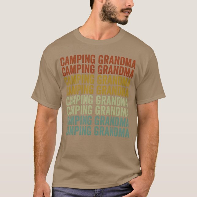 Camiseta Camping Grandma Rv Camper Camping Grandma Glamping (Frente)