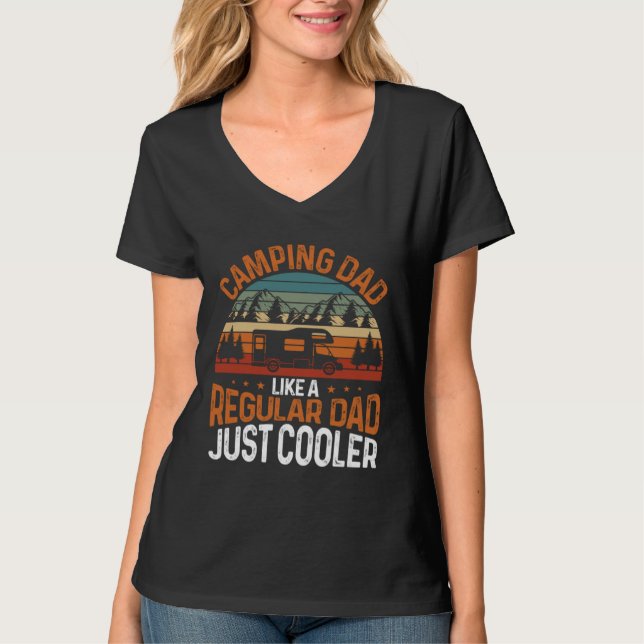 Camiseta Camping  Grandpa A Regular Grandpa Just Cooler Cam (Frente)