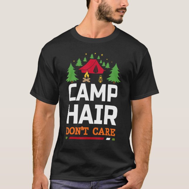 Camiseta Camping Hair Dont Care Cote Classic Family Summer (Frente)