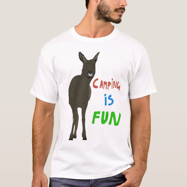 Camiseta Camping Hiking Forest Art (Frente)