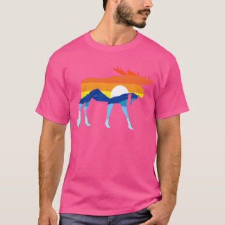 Camiseta Camping Hiking Retro Mountains Outrs Camp Moose gi