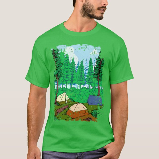 Camiseta Camping Inent And Forest Camping girl (Frente)