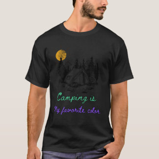 Camiseta Camping is my favorite color girl