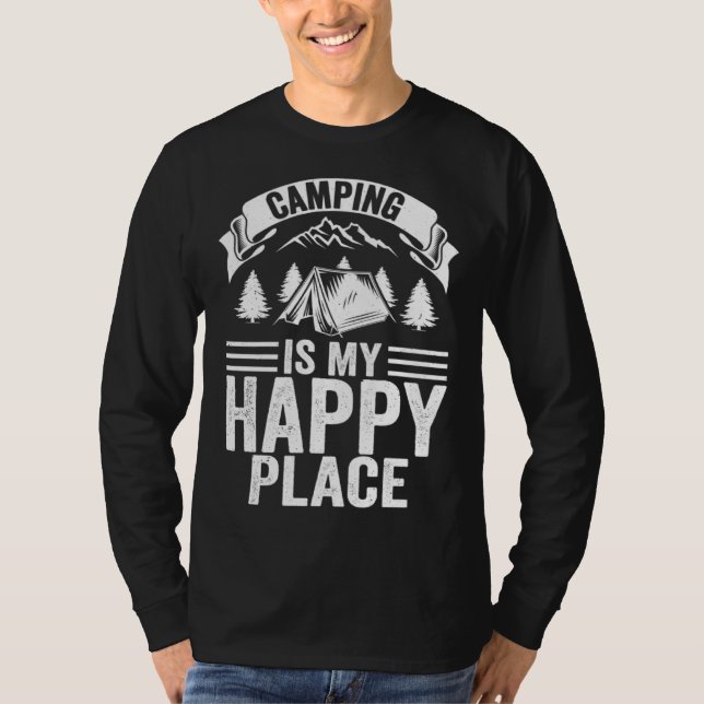 Camiseta Camping Is My Happy Place Camping (Frente)