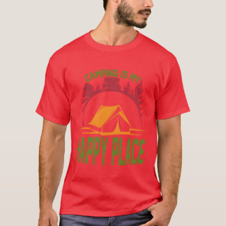 Camiseta Camping is my happy place funny