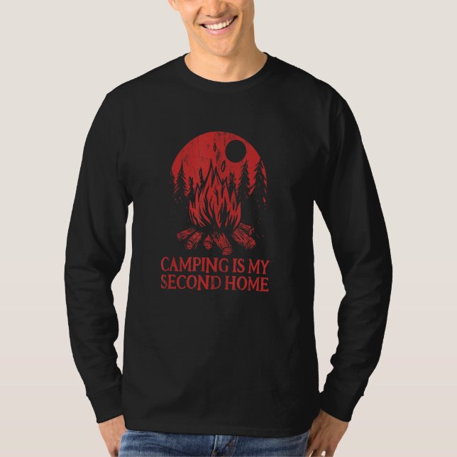 Camiseta Camping Is My Second Home Camper Sayings Camp Quot (Frente)