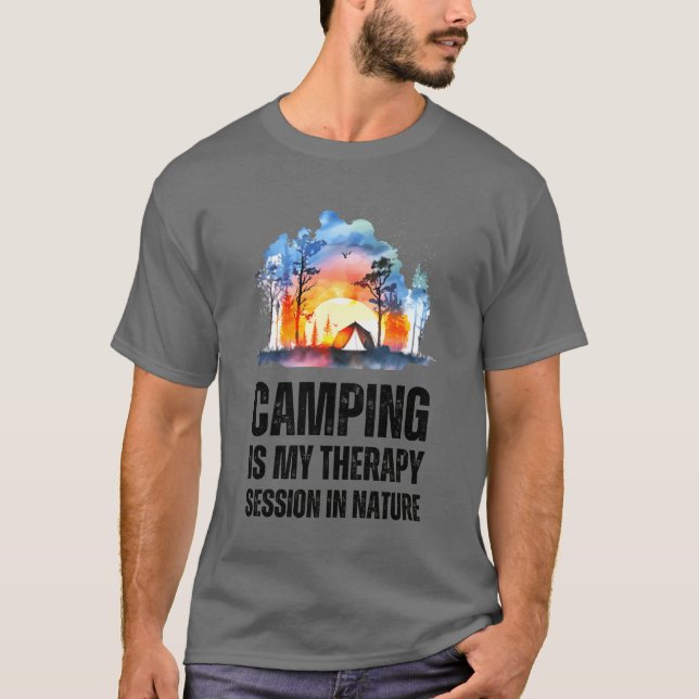 Camiseta Camping Is Myherapy Session In Nature friend (Frente)