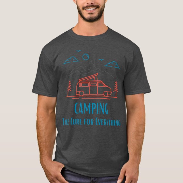 Camiseta Camping is the cure for everything retro (Frente)