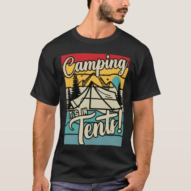 Camiseta camping its in tents family 1 (Frente)