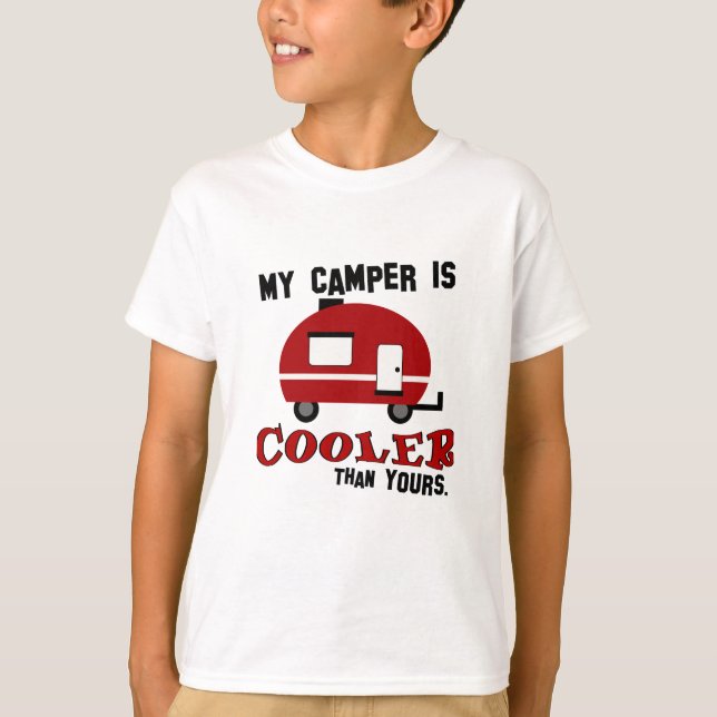Camiseta Camping Kids T-Shirt Engraçado (Frente)