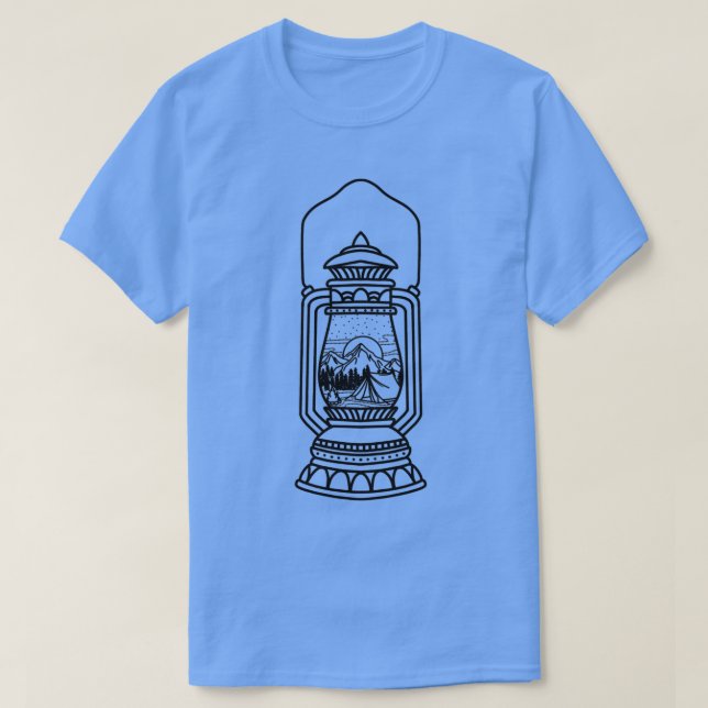 Camiseta Camping Lantern (Frente do Design)