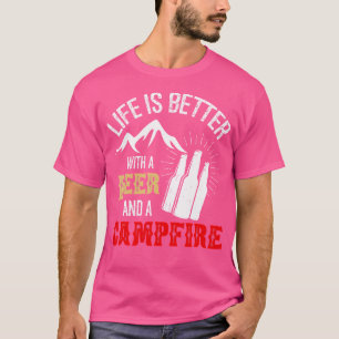 Camiseta Camping Life É Melhor Para Cerveja E Campfir