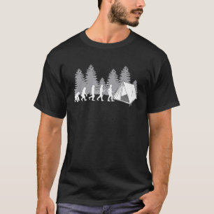Camiseta Camping Life Evolution Engraçada Estrada De Férias