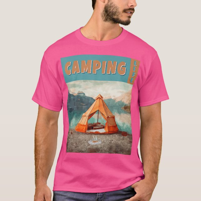 Camiseta Camping Life For Life Camper Fuuny Camping Partner (Frente)