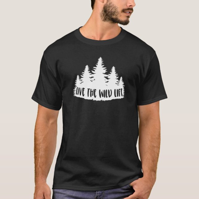 Camiseta Camping Live The Wille Life Summer Hiking Mountain (Frente)