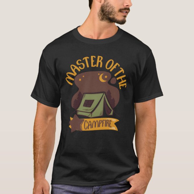 Camiseta Camping Master Ofhe Campfire Dad Camper Dad Summ f (Frente)
