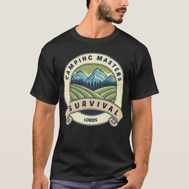 Camiseta Camping Masters Survival Lords vintage (Frente)