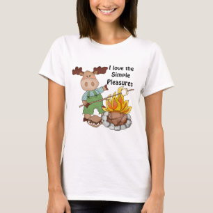 Camiseta Camping Moose - t-shirt divertida